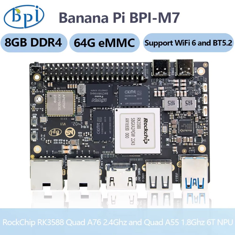 【Hot Sale】Banana Pi BPI-M7 Dev - огляд і ціна Banana Pi Bpi M7 Rk3588