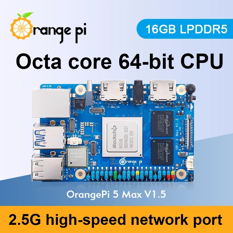 RoRuSOrange Pi 5 Max 16GB V1.5 - огляд і ціна Rk3588 Mini Pc Board