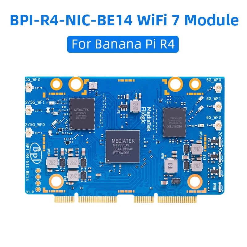 BPI-R4 BPI-R4-NIC-BE14 WiFi 7  - огляд і ціна Bananapi Bpi R4 Wifi 7